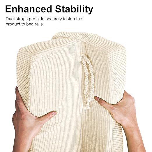 Bed Rail Bumpers Protector, Hospital Bed Rails Padding, Loft Beds and Bunk Beds Bumpers Protector, Premium Soft Memory Foam - Anti-Bump | Fall Prevention, Size 27.6 x 5.5 x 11.8 Inches, Beige