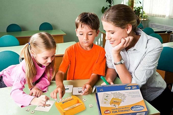 BOHS Spanish Literacy Wiz Spelling Game - Espanol Lower Case 60 Flash Cards - Preschool Language Learning Educational Toys