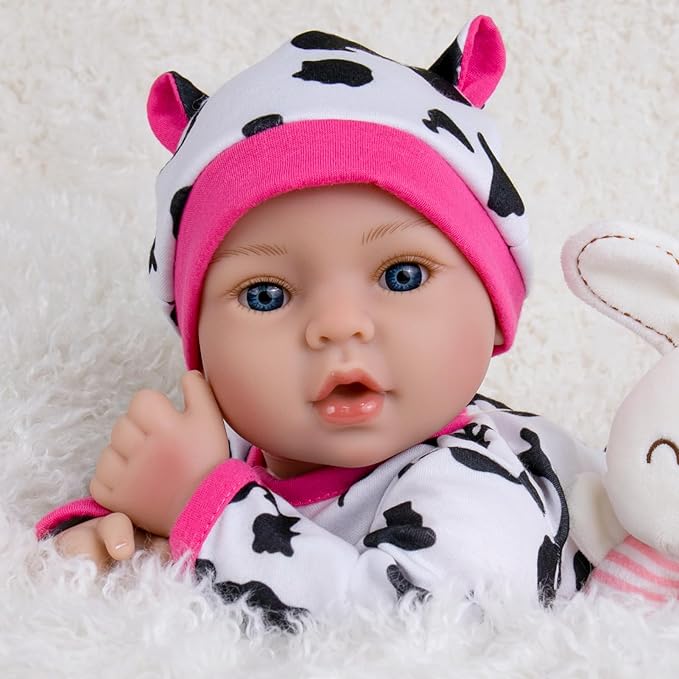 Aori Reborn Baby Girl Doll Realistic - 18" Premium Weighted Lifelike Newborn Dolls with Poseable Limbs and Cloth Body, Nice Gift for Kids 3+, Elderly and Collectors