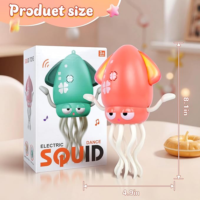 Sachie Dancing Octopus Baby Toy β Electric Crawling Octopus with Music & Lights, Rechargeable Sensory Toy for Infants & Toddlers, Fun Learning Gift for Boys & Girls(Green)