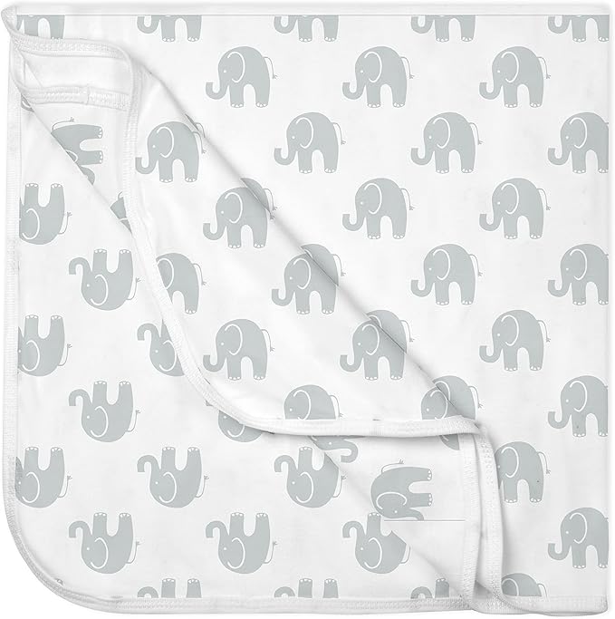 Baby Blankets - Soft Pure Cotton Swaddle Blankets for Boys and Girls - 6 Pack Grey & White Designs - Multi Use - 30 x 30 Inches