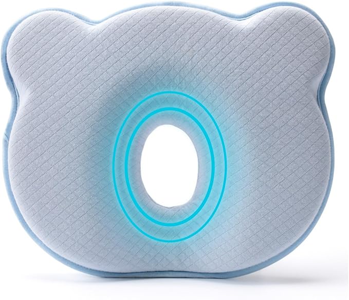 2025 New Upgrade Donut Soft and Cozy Pillow Prеvents FΙat hеad and Shapеs Hеad Breathable Pillow Blue