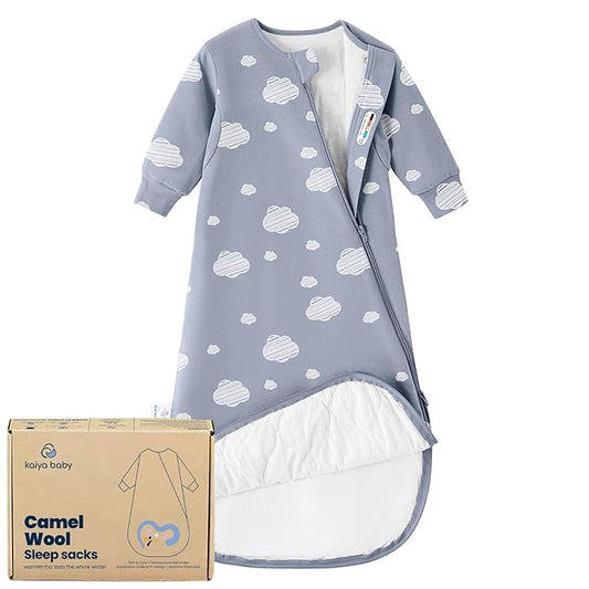 Unisex Sleeping Bag for Babies and Toddlers 1.0 Tog Sleep Sack 0-6Months, Newborn Sleep Sack, Wearable Blanket Baby, One Piece Long Sleeves, Gifts for Baby