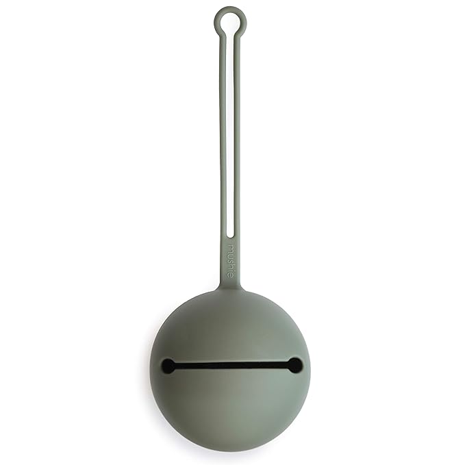mushie Silicone Pacifier Holder Case (Dried Thyme)