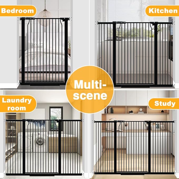 40.5" Tall Baby Gate 29.5-32.6" Wide No Drilling Tall Pet Gate Cat Gate Extra Wide Baby Gate Safety,Extra Narrow Auto-Close for Indoor Stairs, Doorways, and Kitchen