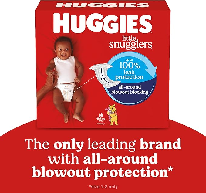 Huggies Size 5 Diapers, Little Snugglers Baby Diapers, Size 5 (27+ lbs), 104 Count, Packaging May Vary