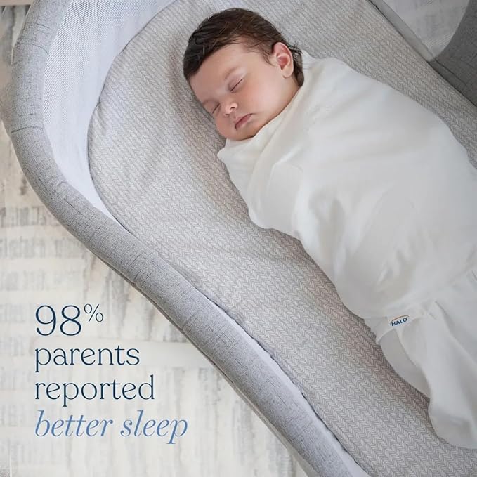 HALO Micro-Fleece Sleepsack Swaddle, 3-Way Adjustable Swaddle Blanket for Newborn and Infants, TOG 3.0 for Cold Climates, Hip Healthy, Animal Action, Small, 3-6 Months