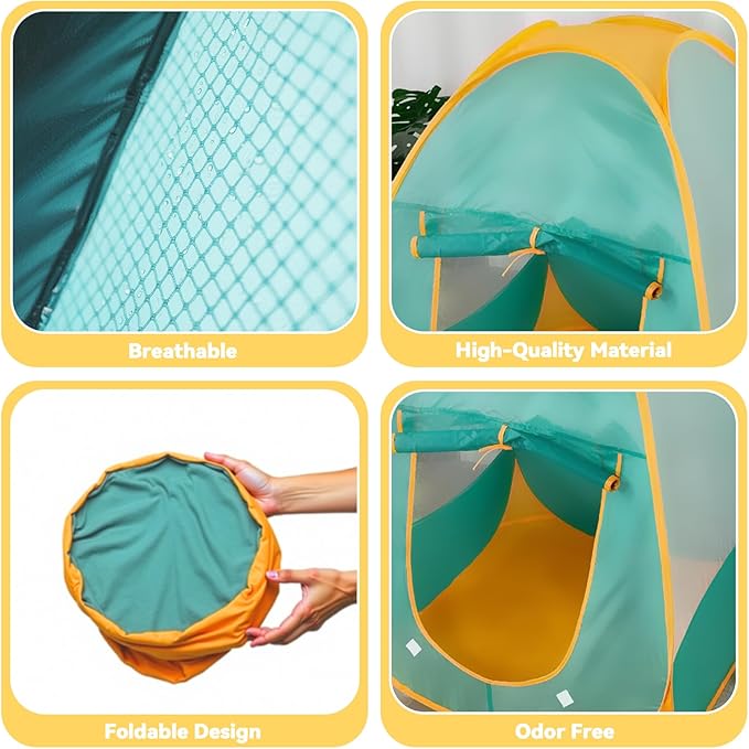 Foam Climbing Blocks with Folding Tent,10 PCS Soft Play Set for Toddlers 1-3, Colourful Toddler Climbing Toys Indoor, Flexible Crawling and Sliding Foam Blocks