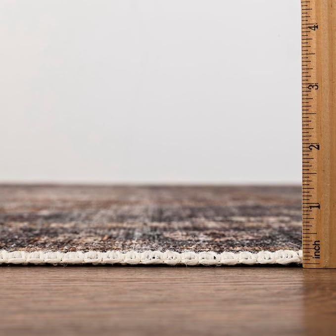 Keen Home Design 9x12 Rug - Machine Washable Area Rug with Non-Slip Backing, Ideal for Living Room, Dining Room, Bedroom - Vintage, Easy Clean, Durable, Low Pile Rug - (9' x 12')