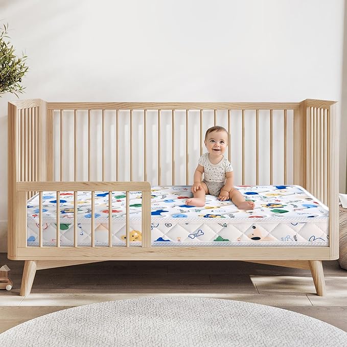Premium Crib Mattress and Toddler Mattress 52" x 27.6" x 5",Firm,Breathable Hypoallergenic for Standard Cribs and Toddler Bed