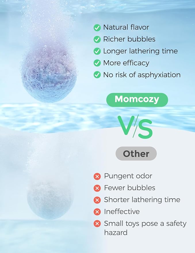 Momcozy Natural&Essential Oil Bath Bombs,14 Pcs Bubble Bath Fizzy Balls with Cute Owl Animal Shapes,Bath Bombs Children's Day Gift Set for Kids Girls Boys Toddler,Ideal Gift
