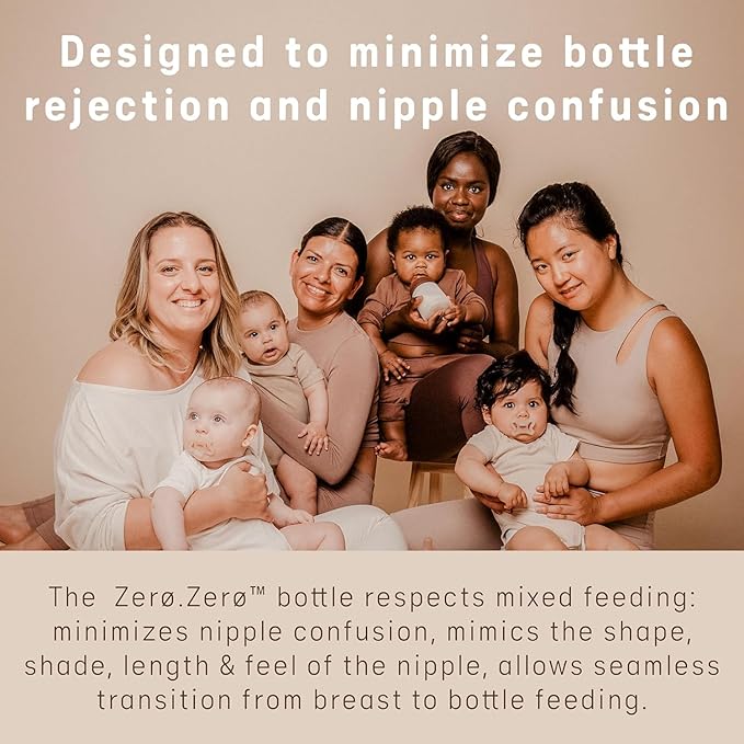 Suavinex Zero Zero Anti Colic Baby Bottle, No 1 Spanish Baby Bottle Brand, Minimizes Bottle Rejection & Nipple Confusion, Perfect for Breastfeeding Babies, Medium Flow, 4 Pk 9 oz, Medium