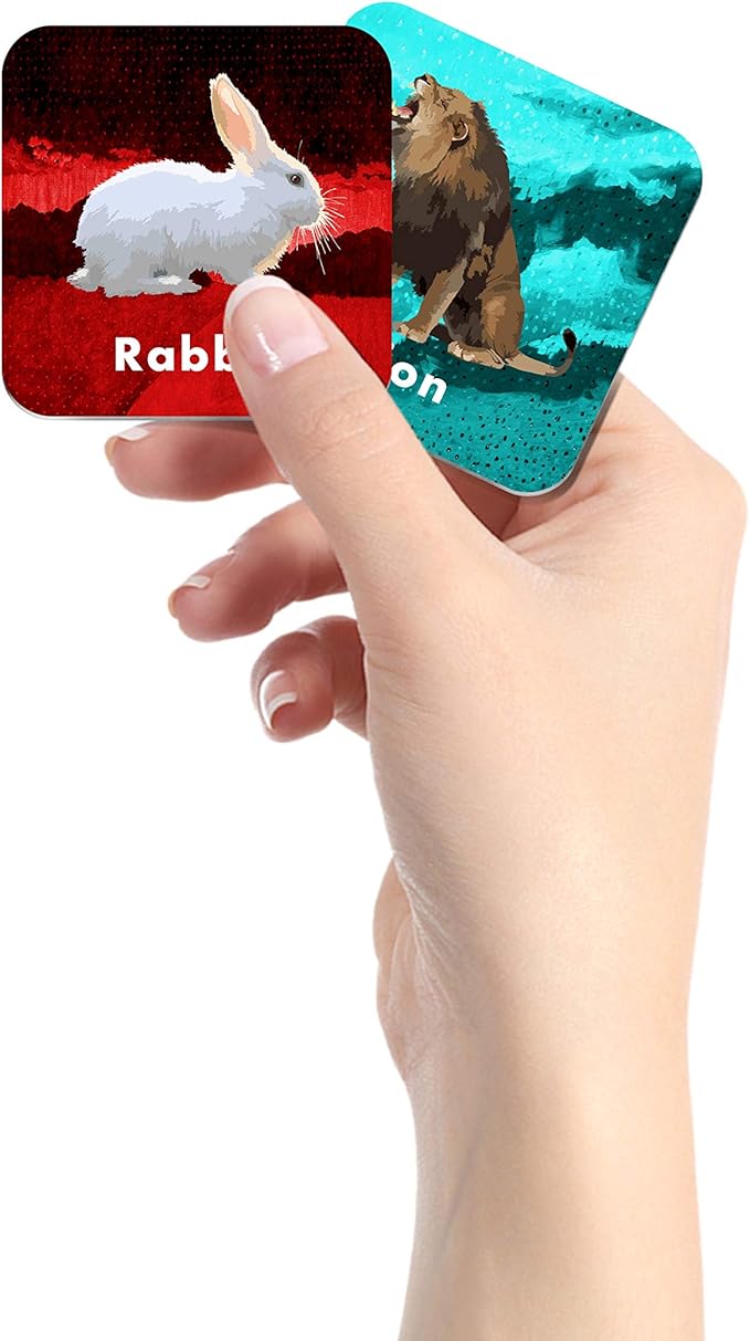36 Pair Animal Matching Game Flash Cards Erasable (Each Measures 2” X 2”)