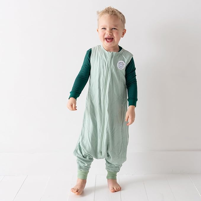 Dreamland Baby Toddler Sleep Sack with Feet, 1.0 TOG – Ultra Soft Viscose Wearable Blanket. Machine Washable, 2-Way Zipper.