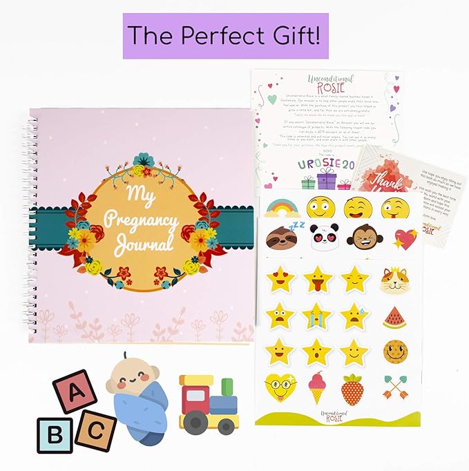 My Pregnancy Journal and Baby Memory Book - Baby Scrapbook and Photo Album - Perfect Pregnancy Gifts for First Time Moms - Picture and Milestone Books for Toddlers - Keepsake for Parent