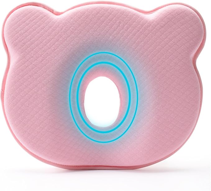 2025 New Upgrade Donut Soft and Cozy Pillow Prеvents FΙat hеad and Shapеs Hеad Breathable Pillow Pink