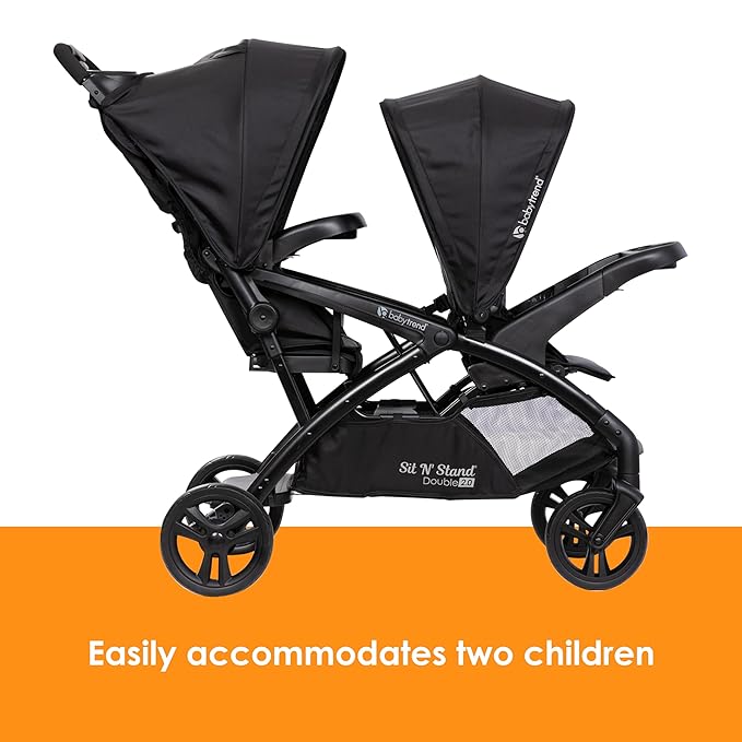 Baby Trend Sit N' Stand® Double 2.0 Stroller, Madrid Black