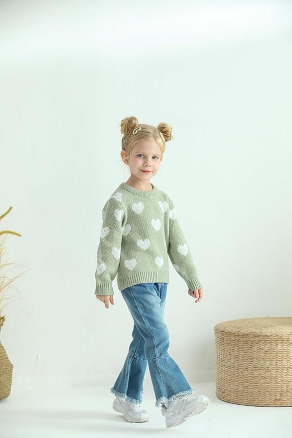 Mioglrie Toddler Girl Clothes Little Girl Denims Outfits Jeans Pants Set Little Baby Toddler Baby Clothes for Girl