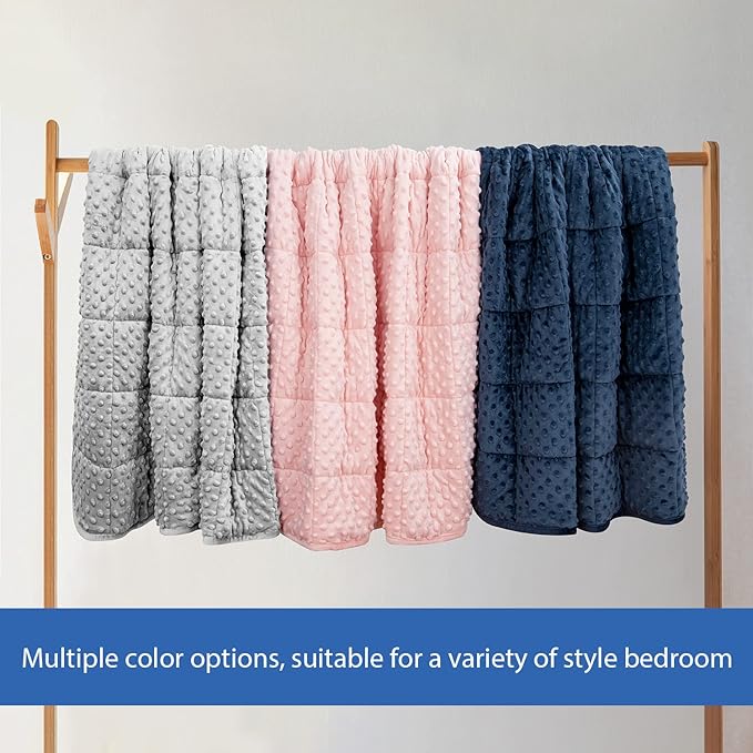 Weighted Blanket Queen 15lbs for Adult(60"×80",Gray) Breathable Soft Minky Weighted Throw Blanket for All Season,Heavy Blanket with Premium Glass Beads