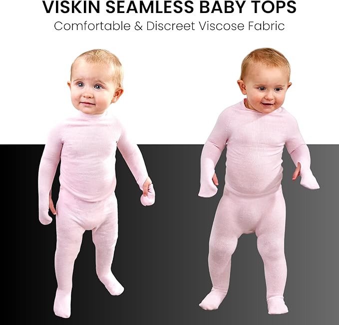 Viskin Baby Seamless Tops with Cooling Viscose Fibre - Gentle Under Layer Tops for Boys and Girls - Skin Comfort - 1-2 Years