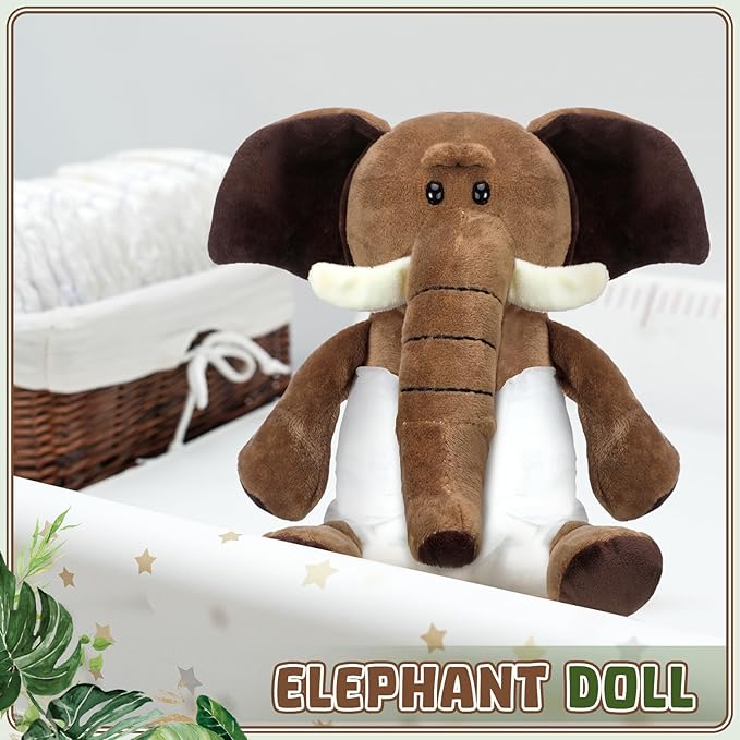 8 Sets Elephant Blindfolded Diaper Changing Baby Shower Games Flip Cup Games Prizes 8 Plush 8 Diapers 8 Gift Bags for Baby Shower Gender Reveal Raffle Party Game
