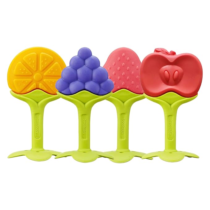 Innobaby Original Teethin Smart EZ Grip Fruit Teether and Sensory Toy for Babies and Toddlers in Citrus. BPA Free Teether