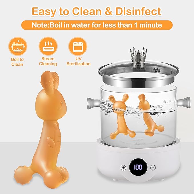 WAJIAYON Easter Bunny 2 Pack Amber Oil Baby Teething Toys for Babies,Silicone Baby teethers for Babies 3 Months+,Rabbit Freezer BPA Free Soft and Textured Chew Infant Toys Gifts for Boys and Girls
