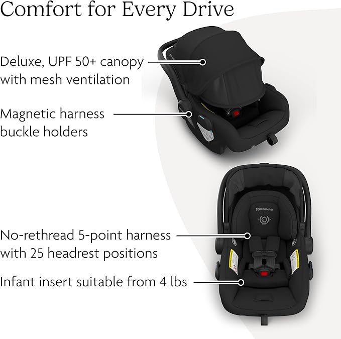 UPPAbaby Mesa V3 Infant Car Seat - Easy Installation + SmartSecure Technology - Attaches to Stroller | Base + Infant Insert Included - Jake (Charcoal)