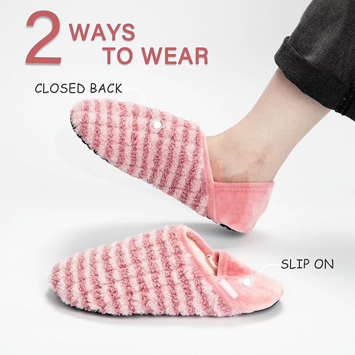 ATHMILE House Slippers for Women Men Indoor Barefoot Slippers Socks Furry Slip on House Shoes Cozy Comfy for Home Bedroom Travel Yoga