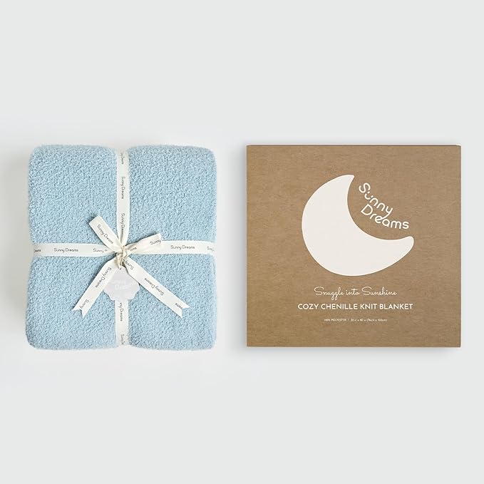 EVERGRACE Soft Plush Baby Blanket for Boys Girls, Double-Sided Fleece Fuzzy Toddler Nursery Blanket Lightweight Warm Cozy Throw Blanket for Baby Crib, Couch, Bed, Pearl Blue, 30"x40"