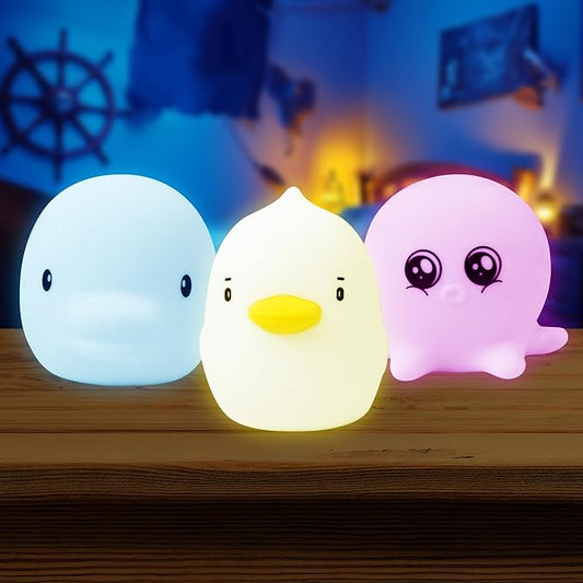 Lumipets Kids Bath Toys Set – Light Up Bath Cubes & Floating Rubber Animal Toys, Bathtub Lights for Kids, Swimming Bath Toys, Colorful LED Light-Up Baby Toys for Fun Bathtime