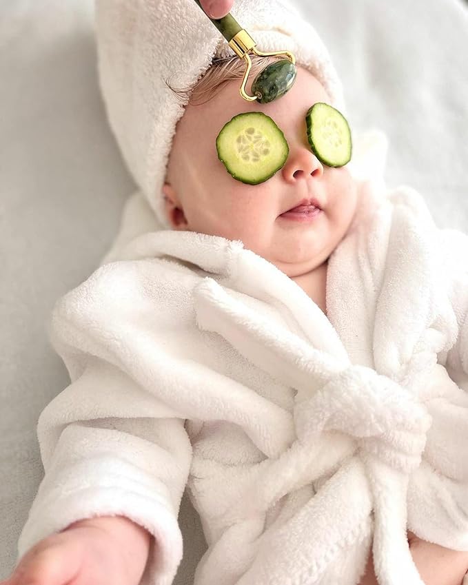 Newborn Photography Prop Bathrobe Baby Photo Props Bathrobe Outfits Infant Bath Robe Bath Towel Sets for Boy Girl Newborn Photography Outfits Spa Salon Baby Photoshoot Props 6-13 Months (Large, White)