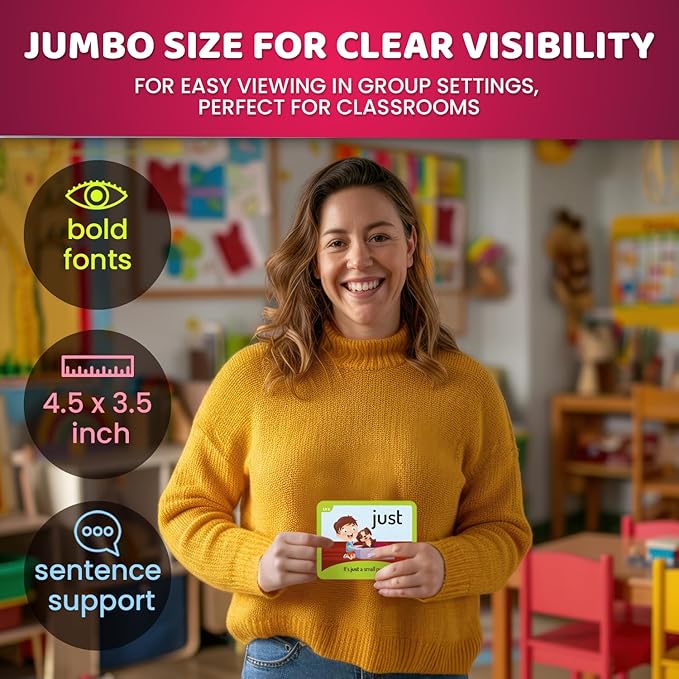 QUOKKA 520 Sight Words Flash Cards with Images & Sentences – Based on Dolch Sight Words Lists for Reading Fluency – Kindergarten Flash Cards for Pre-K to 3rd Grade - Color-Coded Vocabulary Set