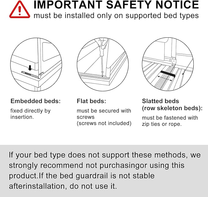 Bed Rail Guard for Toddlers, 1-Piece Adjustable Height Baby Bed Rail, Kids Safety Guard Rails for Twin Full Queen King Size (Gray, 1 Side:82.7")