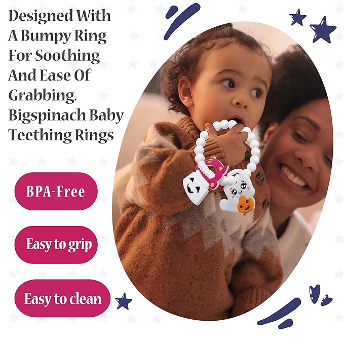 Ghost Teether and Cute Ghouls Ring Teether Halloween Activities for Toddlers, Preschoolers & Older Kids