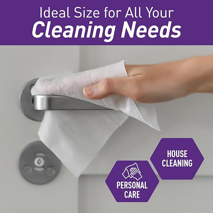 MED PRIDE Disposable Dry Wipes for Adults, Soft & Absorbent Personal Towels, Bulk 800 Count, Incontinence Care, Baby Wipes (800 Count (Pack of 1))