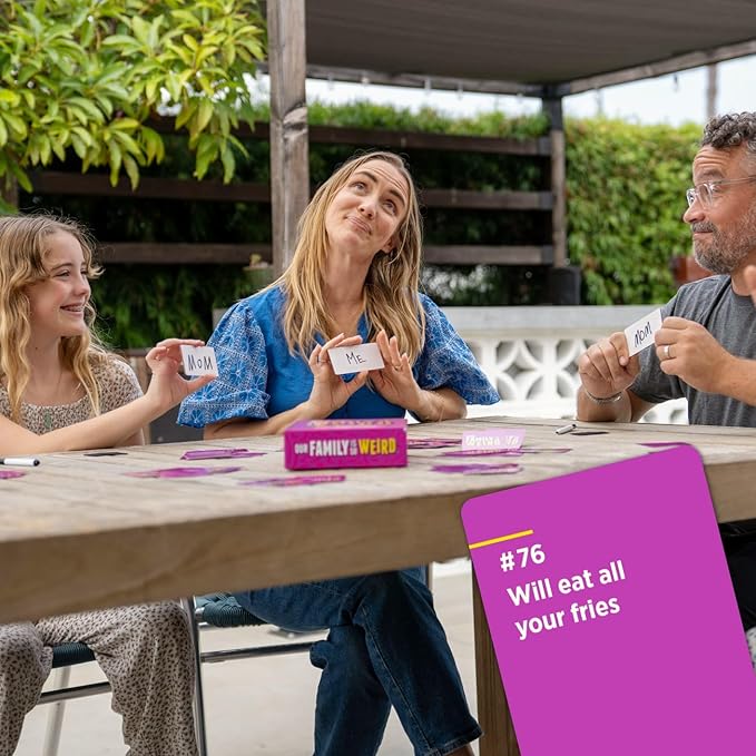 DSS Games Our Family is So Weird - A Fun Family Party Card Game to Decide Who’s Most Likely to Idea for Kids, Adults & Groups | Great for Conversation Starters, Family Game Night