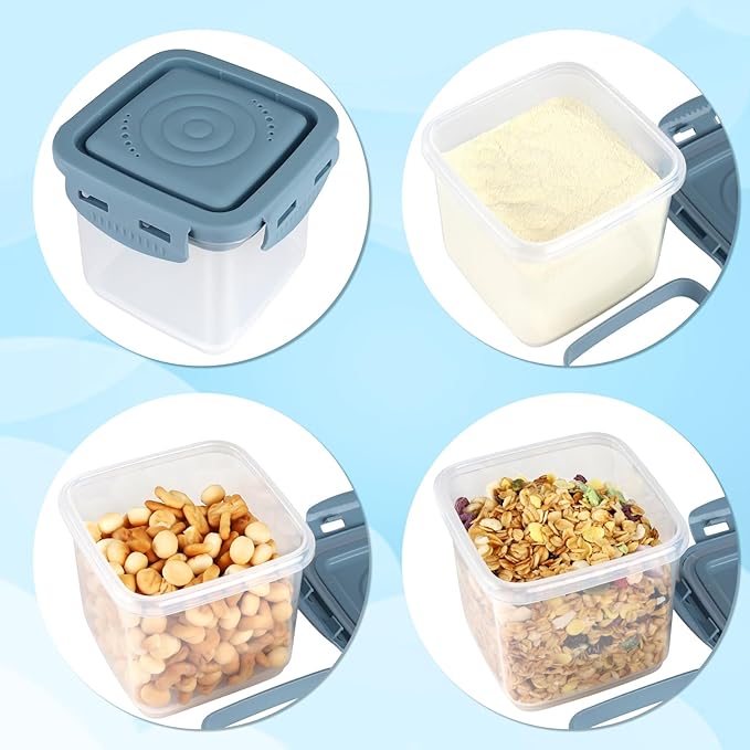 Accmor Formula Dispenser On The Go, Formula Container to Go, Portable Milk Powder Kids Snack Container with Scoop for Infant Toddler Travel Outdoor Picnic