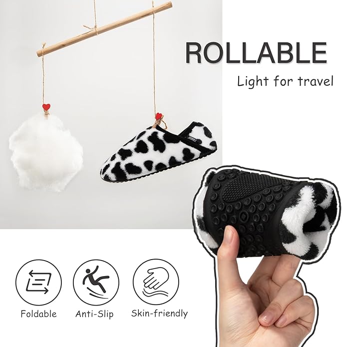 ATHMILE House Slippers for Women Men Indoor Barefoot Slippers Socks Furry Slip on House Shoes Cozy Comfy for Home Bedroom Travel Yoga