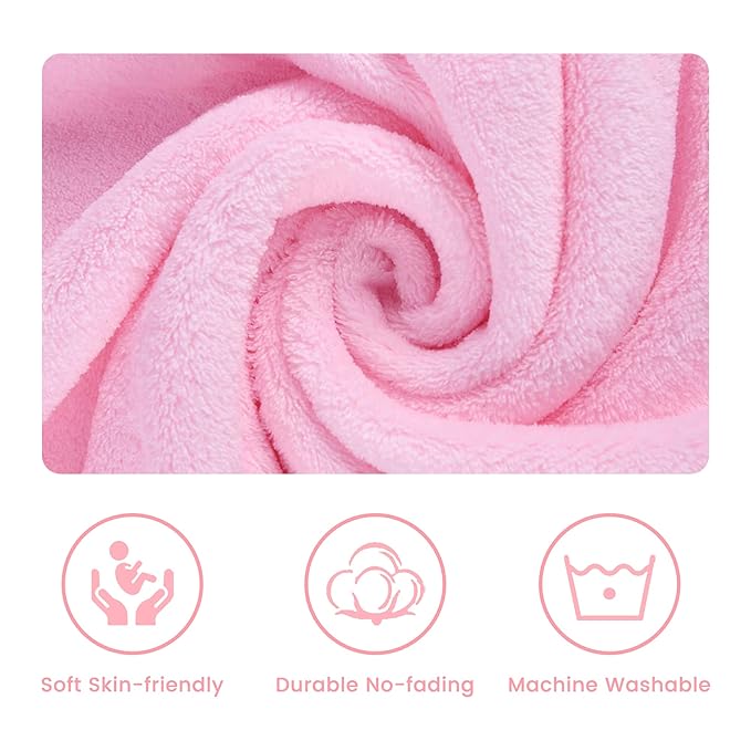 M&G House Newborn Photography Props Bathrobe Outfits Girl Baby Robe Bath Towel Costume Sets 0-6 Months(Pink)
