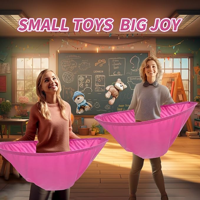 3 Pcs Baby Shower Games Bridal Shower Games Funny Activities - Funniest Baby Shower Game Ever, Ice Breakers for Boy or Girl, How Many Plushies Can You Catch in Your Diaper (Pink) – No Balls Included