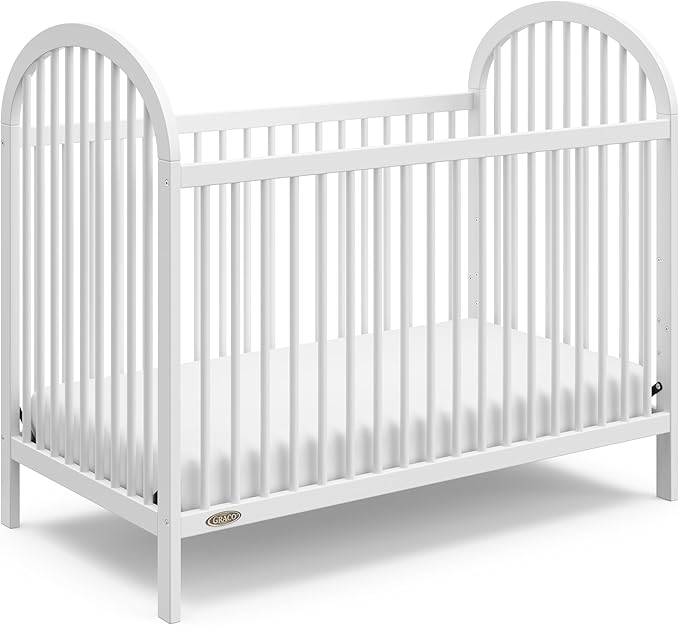 Graco Olivia Convertible Crib and Graco Premium Foam Crib & Toddler Bed Mattress Bundle (White) – GREENGUARD Gold Certified, Standard Crib Mattress, Baby Crib Converts to Toddler Bed & Daybed