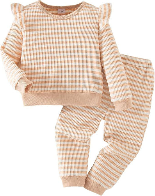 Mioglrie Baby Girl Clothes Infant Toddler Girls Fall Winter Outfits Sweatshirts Clothing Set 3 6 12 18 24 Month 2T 3T