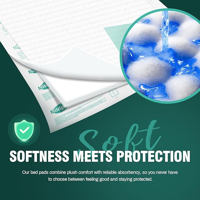 Heavy Duty Underpads 30"X36" ,100 Count, Ultra 10 Times More Absorbent Chucks Pads, Tear-Resistant Disposable Bed Pads with Strength Cloth Backing for Adults, Elderly