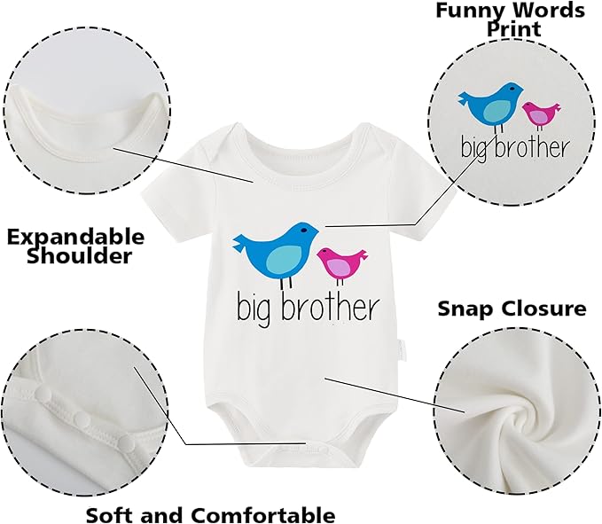 YSCULBUTOL Baby Twins Bodysuit Perfect Together Best Friend Newborn Romper Toddler Unisex Twin Outfit