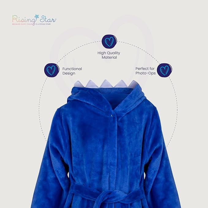 Rising Star Baby Toddler Robe Or Kids Robe for Girls and Boys - Kids & Baby Bath Robe Spa Set with Washcloth or Slippers