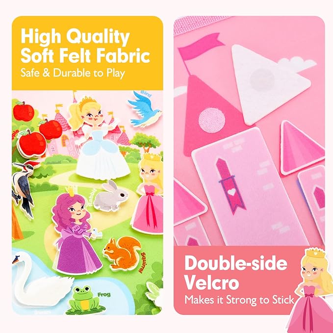 hahaland Montessori Toys for Baby Girls, Busy Board Girl Birthday Gift 17 in 1 Preschool Learning Activities with 12 Life Skill, Number,Shape,Dressup,Animal,Figures,Baby Girl Easter Gifts