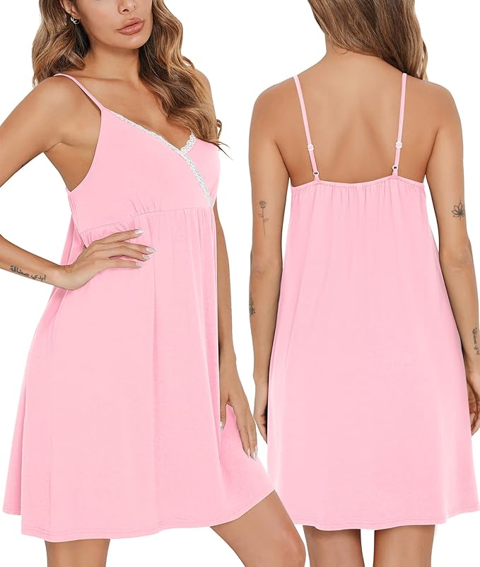 SWOMOG Womens Maternity Robe 2 Piece Nursing Nightgown for Breastfeeding 3 in 1 Labor Delivery Nursing Dress Lace Bathrobe