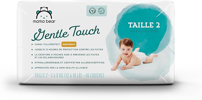 Amazon Brand - Mama Bear Gentle Touch Diapers, Size 2, 46 Count
