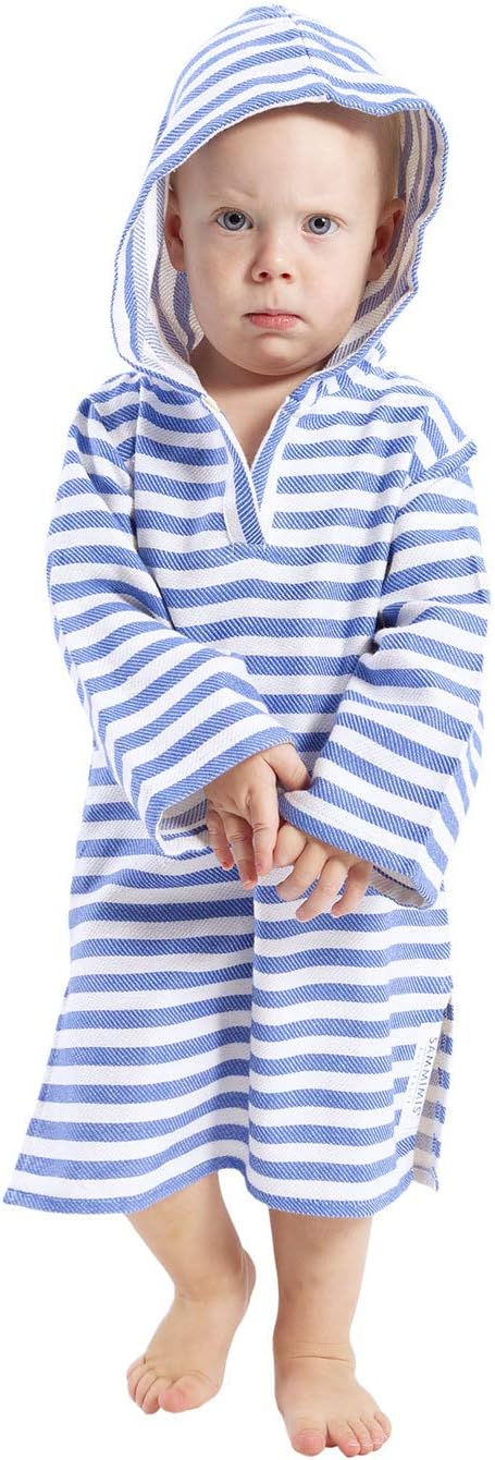 SAMMIMIS Toddler Bathrobe & Swim Cover Up for Girls & Boys - Hooded Baby Beach Towels - Poncho Towels for Baby - Turkish Cotton - XS (6 Months to 2 Years)